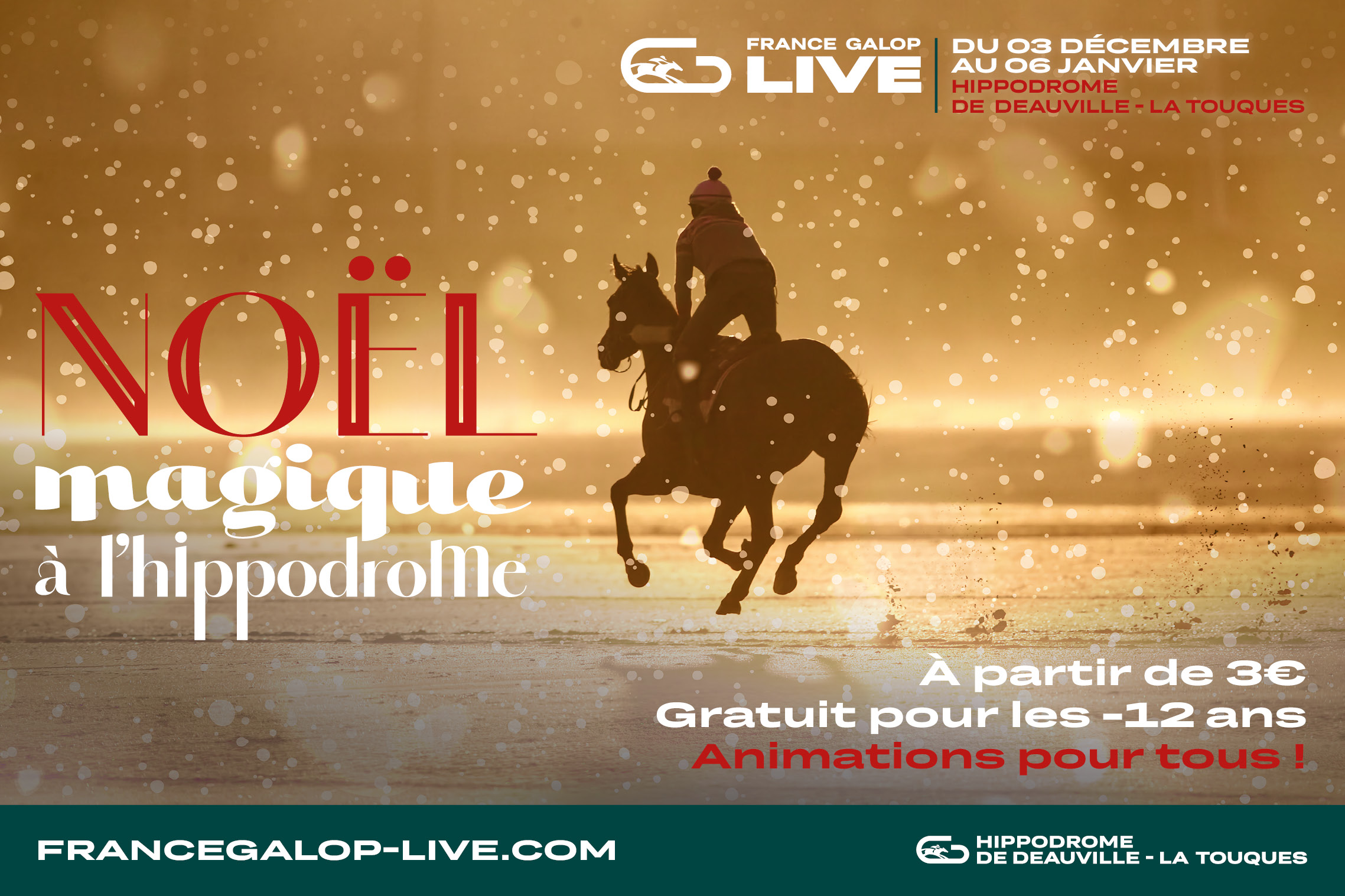 Affiche Noel à l'hippodrome de Deauville la Touques