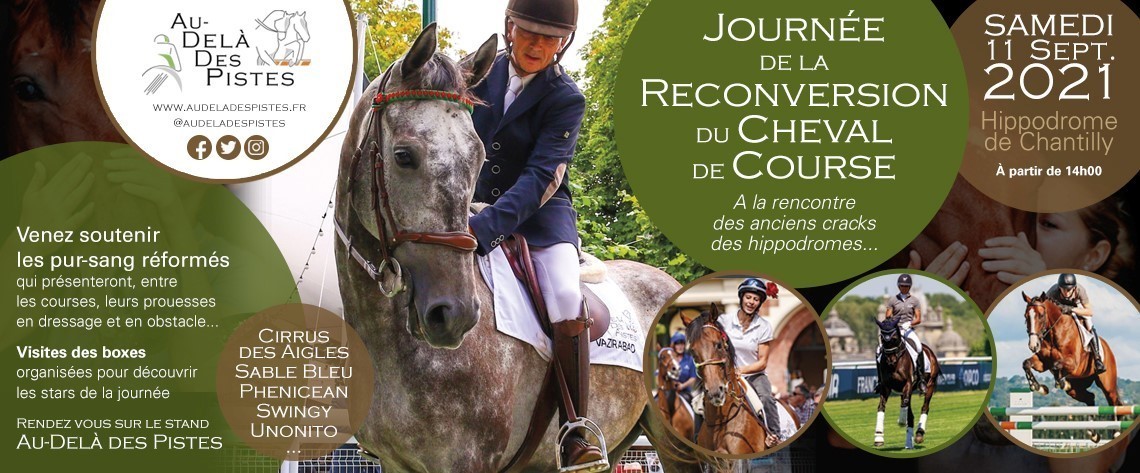 Affiche Au Dela des Pistes - Journée de la reconversion du cheval de course