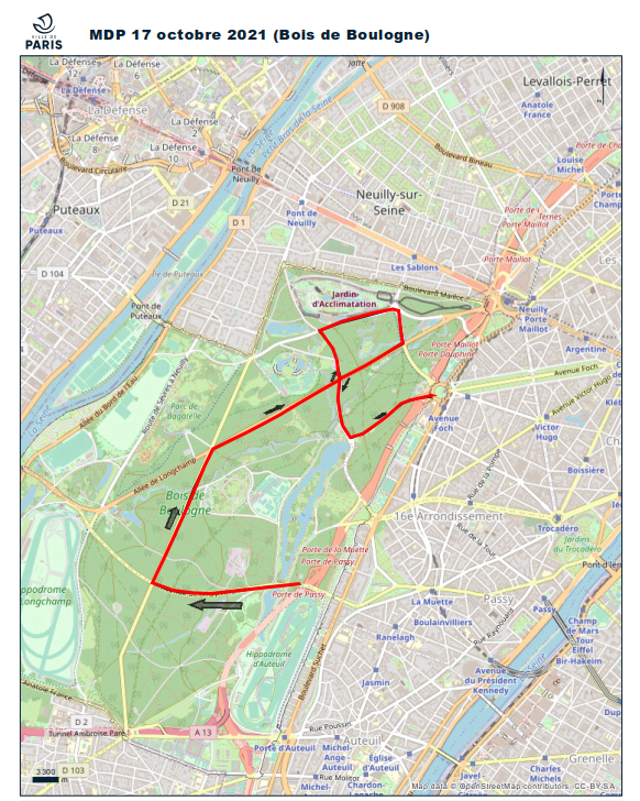 Plan Marathon de Paris