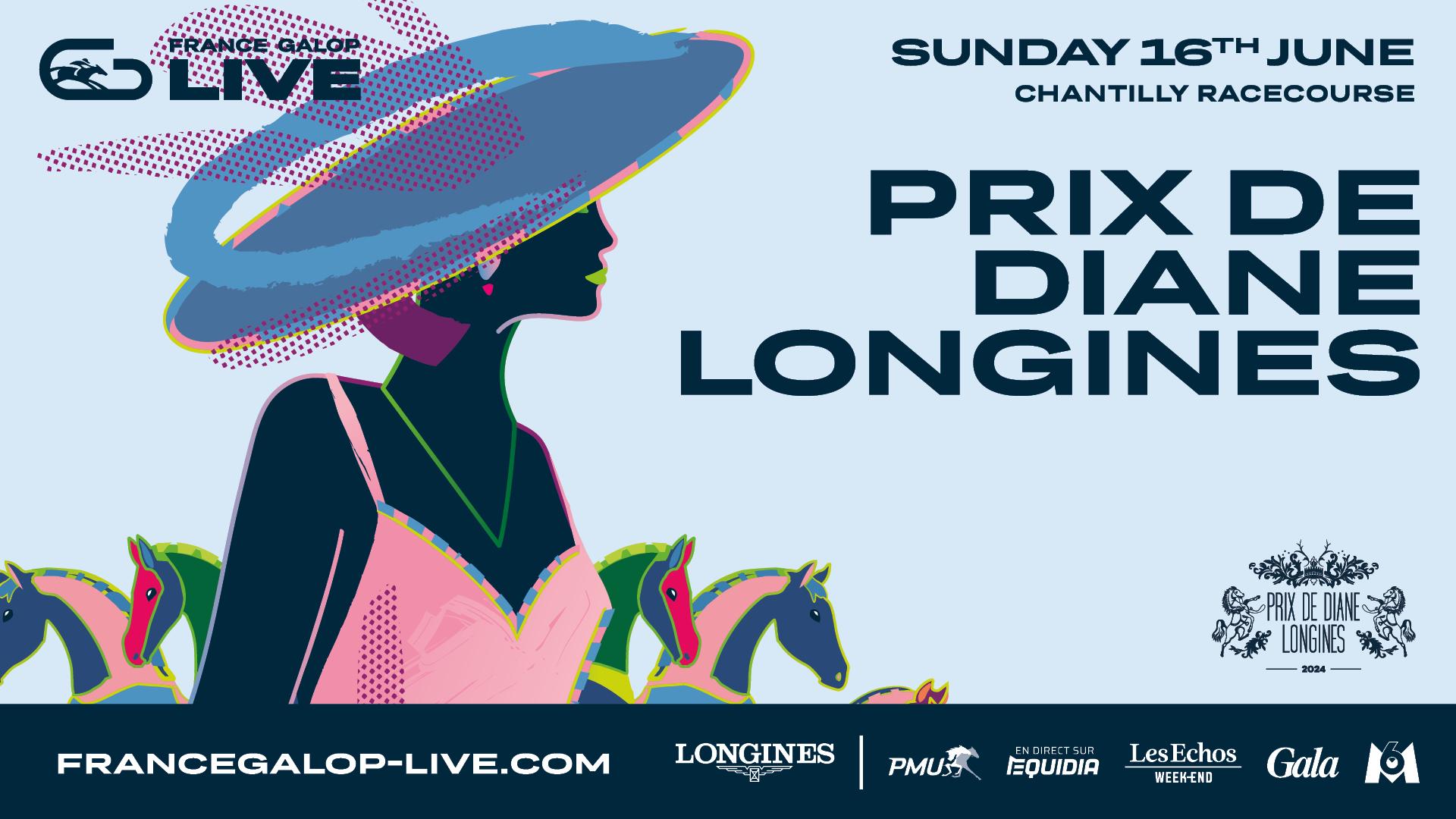 Affiche publicitaire Prix de Diane Longines 2024