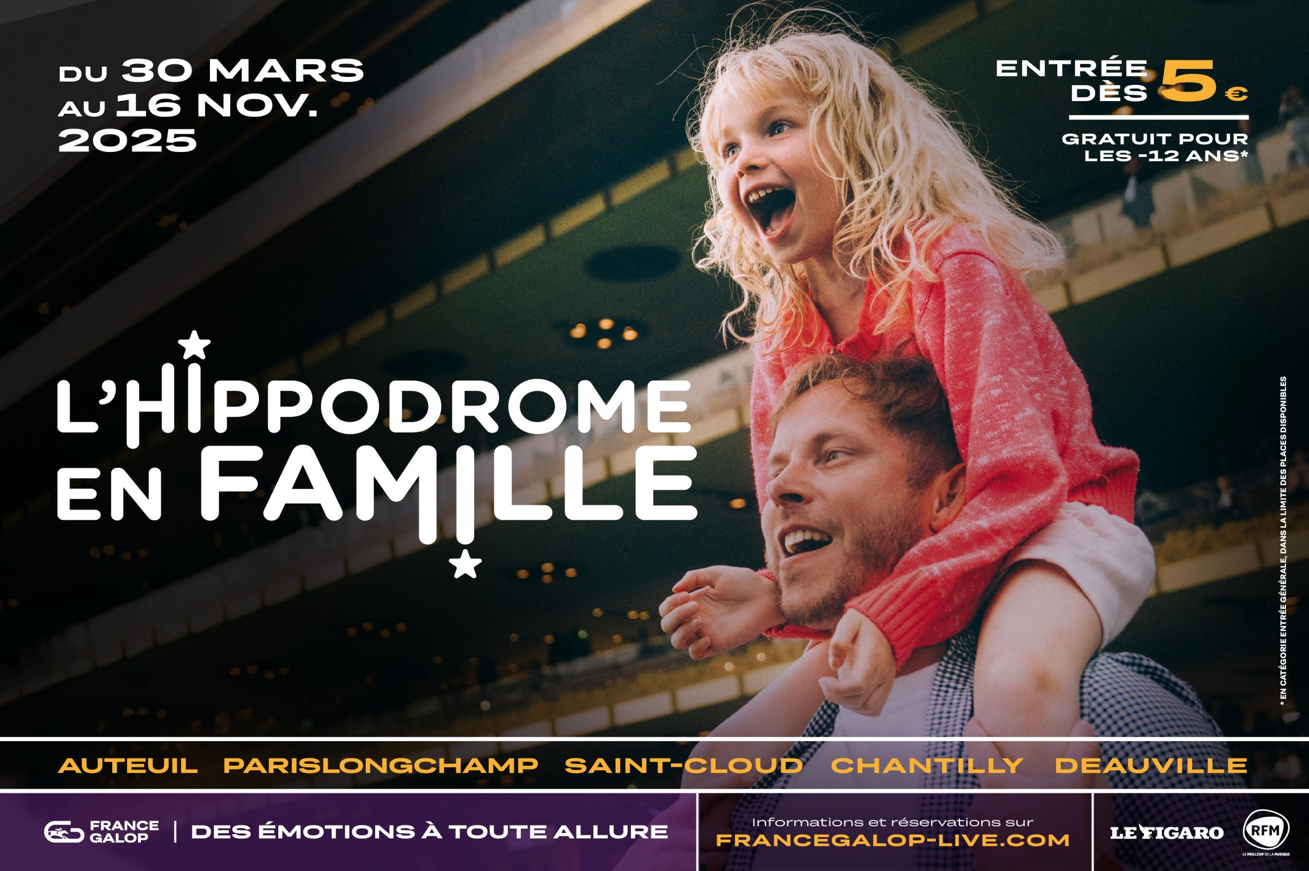 Visuel publicitaire L'Hippodrome en Famille 2025