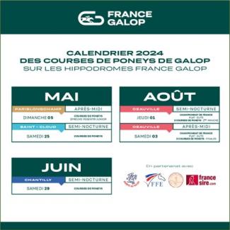 Calendrier 2024 courses poneys galop