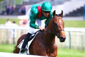 Vadeni et Christophe Soumillon gagnent facilement le Prix de Guiche (Gr3), le 10 mai 2022 sur l'hippodrome de Chantilly.