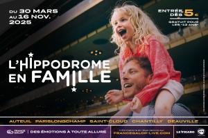 Visuel publicitaire L'Hippodrome en Famille 2025