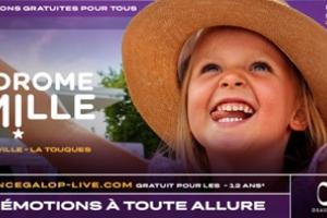 Visuel publicitaire L'Hippodrome en Famille à Deauville-La Touques 2025